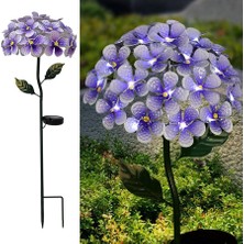 Güneş Enerjili Ortanca Çiçeği Bahçe Balkon Teras Dekoratif LED Aydınlatma Solar Hydrangea Light