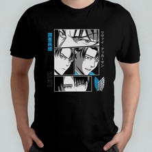 Pixxa Attack On Titan Levi Ackerman Unisex %100 Pamuklu Bisiklet Yaka T-Shirt Model 3