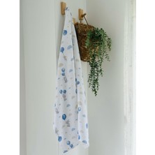 Ftbabycollection %100 Pamuk Müslin Bebek Battaniyesi Oeko-Tex Sertifikalı Müslin Yenidoğan Bebek Battaniyesi 80X90 cm
