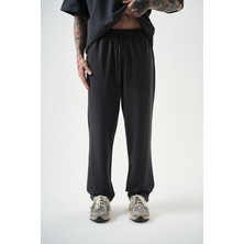 Erkek Basic Baggy Eşofman Altı Füme