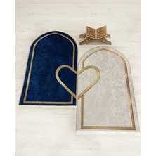 2 Li Çift Seccadesi Ebat 75 x 125 Lacivert - Bej