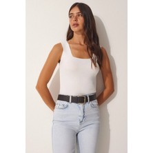 Kadın Kare Yaka Kalın Askılı 2'li Paket Triko Bluz ET0007