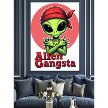 Uzaylı Gangster Dekoratif Kanvas - Mdf Ahşap Tablo