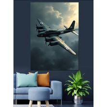 Gökyüzünde Uçaklar Dekoratif Kanvas - Mdf Ahşap Tablo