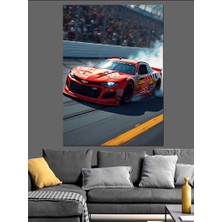 Hız Yarışı Arabası Dekoratif Kanvas - Mdf Ahşap Tablo