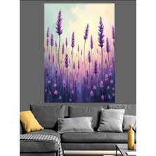 Lavanta Tarlası Dekoratif Kanvas - Mdf Ahşap Tablo