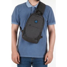 Erkek Siyah USB Çıkışlı Çapraz Bel ve Omuz Çantası NEWPOLO321