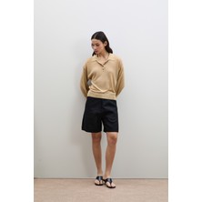 Puantiye Desenli Polo Yaka Kazak