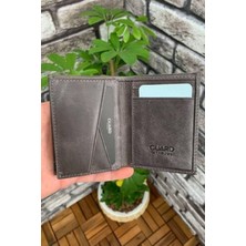 Derije  Deri Antik Siyah Minimal Erkek Cüzdanı (T1423)