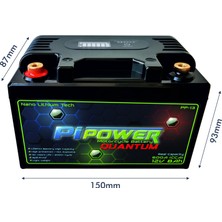 Quantum 12V8AH Lithium Lifepo4 Lityum Motosiklet Aküsü