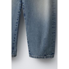 Unisex Çocuk Baggy Denim Pantolon