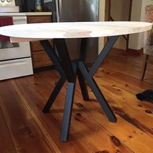 Metal Yuvarlak Masa Yemek Masası Çalışma Masası Ayağı 72 cm Mobilya Ayağı