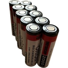 10 Adet 18650P 3.7V 2000MAH 15C Şarj Edilebilir Pil