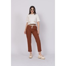 Çift Kemer Detaylı, Duble Paça, Çift Cepli Basic Trend Pantolon 30223