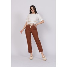 Çift Kemer Detaylı, Duble Paça, Çift Cepli Basic Trend Pantolon 30223