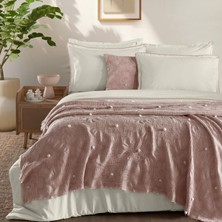 Sarev Alison Pudra Çift Kişilik   Pamuk Yatak Örtüsü 220*240  cm