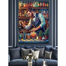 Barmen Adam Dekoratif Kanvas - Mdf Ahşap Tablo
