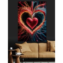 Kalp Işığı Dekoratif Kanvas - Mdf Ahşap Tablo