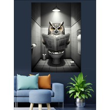 Gazete Baykuşu Dekoratif Kanvas - Mdf Ahşap Tablo