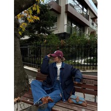 Jeans Detaylı Cıtcıtlı Ceket - Lacivert