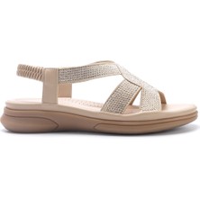 İnci INCI KORI 5FX Krem Kadın Düz Sandalet