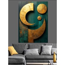 Altın Çember Sanatı Dekoratif Kanvas - Mdf Ahşap Tablo