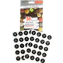Tanex 36 Farklı Baharat Etiket Seti 2 cm