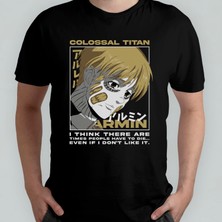 Pixxa Attack On Titan Armin %100 Pamuklu Bisiklet Yaka T-Shirt Model 2