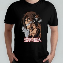 Pixxa Attack On Titan Eren Jaeger Unisex %100 Pamuklu Bisiklet Yaka T-Shirt Model 4