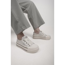 Nita Orijinal Kriste Bell Ithal Özel Seri Taş Detaylı Kadın Spor Ayakkabı Beyaz