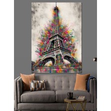 Renk Cümbüşü Eyfel Dekoratif Kanvas - Mdf Ahşap Tablo