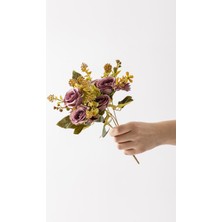 Yapay Gül Demeti 30  cm  6 Dal Mor