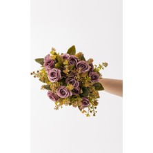 Yapay Gül Demeti 30  cm  6 Dal Mor