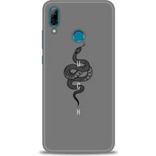 gmotp Huawei P Smart 2019 Kılıf Hd Baskılı - Siyah Yılan