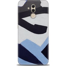 gmotp Huawei Mate 20 Lite Kılıf Hd Baskılı - Gri Mavi