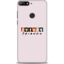 gmotp Huawei Y7 2018 Kılıf Hd Baskılı - Renkli Friends
