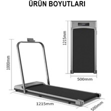 Reidan Eğim Aparatlı 2hp Yürüme ve Koşu Bandı 7 Katmanlı  Uzaktan Kumandalı Portatif Katlanabilir Koşu Cihazı Aleti