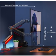 North Bayou NB L60 (2025 Yeni Model) Gaming RGB Monitör Standı (17-60 İnç)-(2-20 Kilo)
