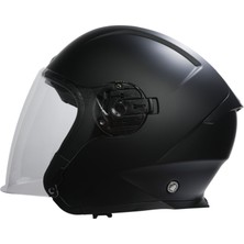 Beon B-203 Çenesiz Vizörlü Yazlık Kask FY01 Mat Siyah