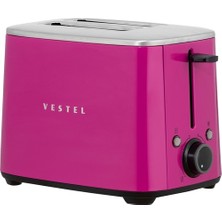Vestel Retro Pembe Ekmek Kızartma Makinesi