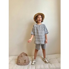 Yigit Butik Keten  Kumaş Erkek Çocuk Şortlu Takım