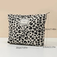 Pleasant Time Leopar Desenli Makyaj Çantası