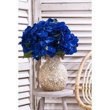 Yapay Ortanca Çiçeği Mavi 45  cm  5 Dal