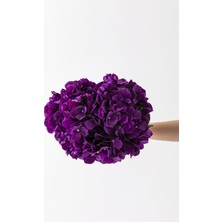 Yapay Ortanca Çiçeği Mor 45  cm  7 Dal