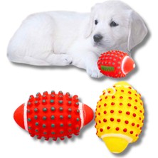 Patili Avm Sarı Renkli Kedi Köpek Sesli Oyuncak Top Dayanıklı