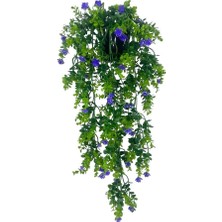 Yapay Çiçek Saksıda Sarkan Mor Mineli Şimşir Okaliptus Yapay Sarmaşık 60CM