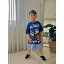 Sacro Kids Power Ups Desenli Şort-Tişört Yazlık Erkek Çocuk Takım