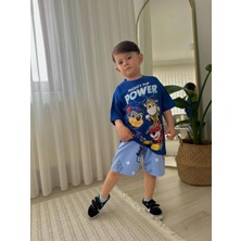Sacro Kids Power Ups Desenli Şort-Tişört Yazlık Erkek Çocuk Takım