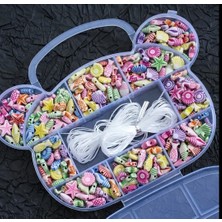 Yiğit Aksesuar Ayıcıklı Kutuda Deniz Figürleri Pastel Boncuk Seti Takı Yapım Malzemeleri