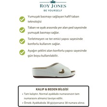 Roy Jones Kadın Ortopedik Şık Konfor Modeli Anatomik Rahat Taban Kısa Topuklu Günlük Sandalet Terlik